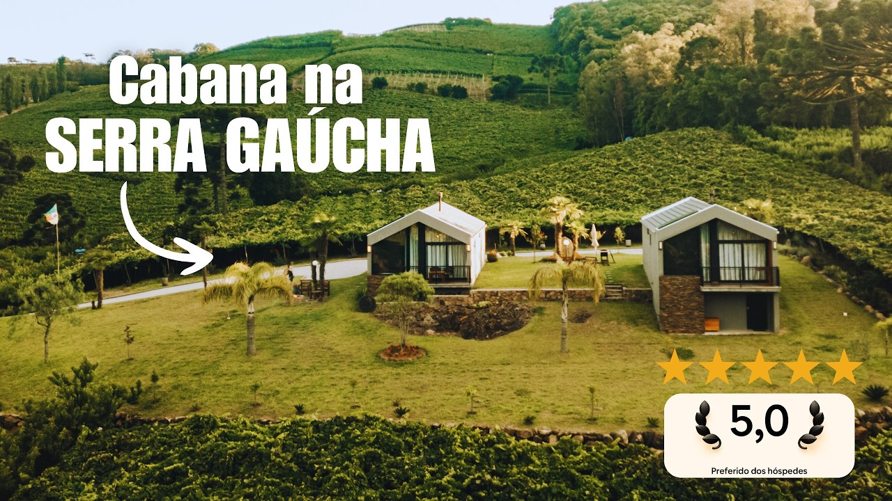 HOSPEDAGEM numa CABANA em meio aos VINHEDOS da SERRA GAÚCHA | Tour completo! 2025