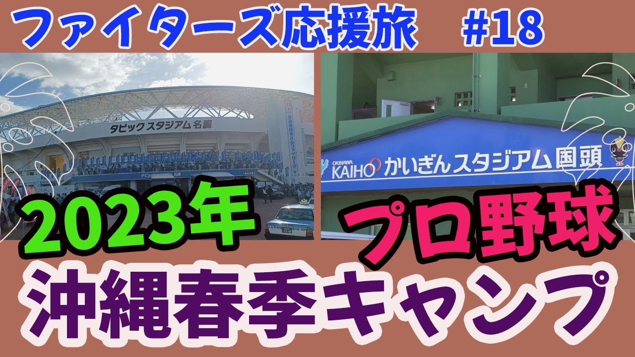 【北海道→東京経由沖縄キャンプ応援旅】ファイターズ応援旅＃18  日本ハム名護＆国頭春季キャンプ in 沖縄