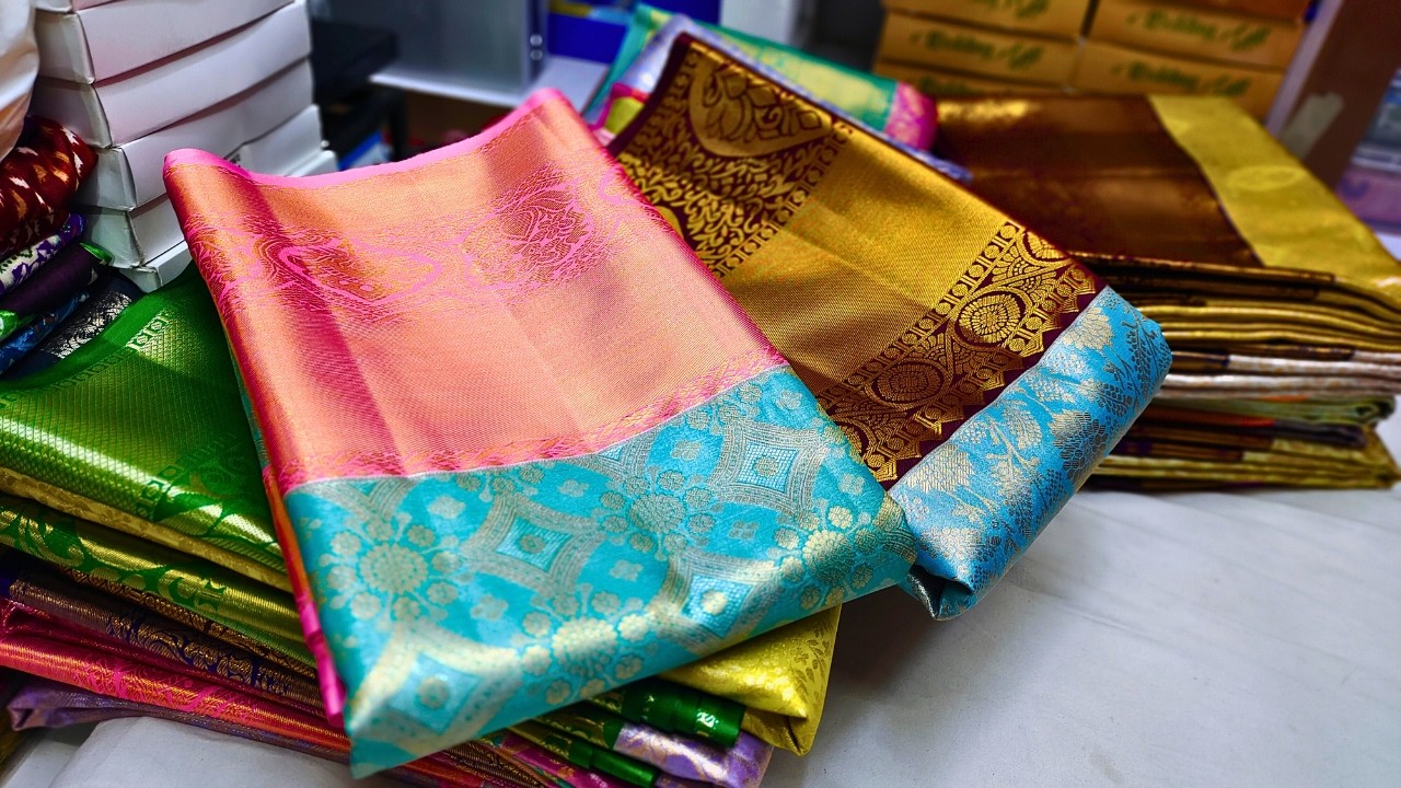 పట్టు చీరలు పెళ్లి ధమాకా💥సేల్  Wholesale Price Single Delivery Wedding Kanchi Pattu