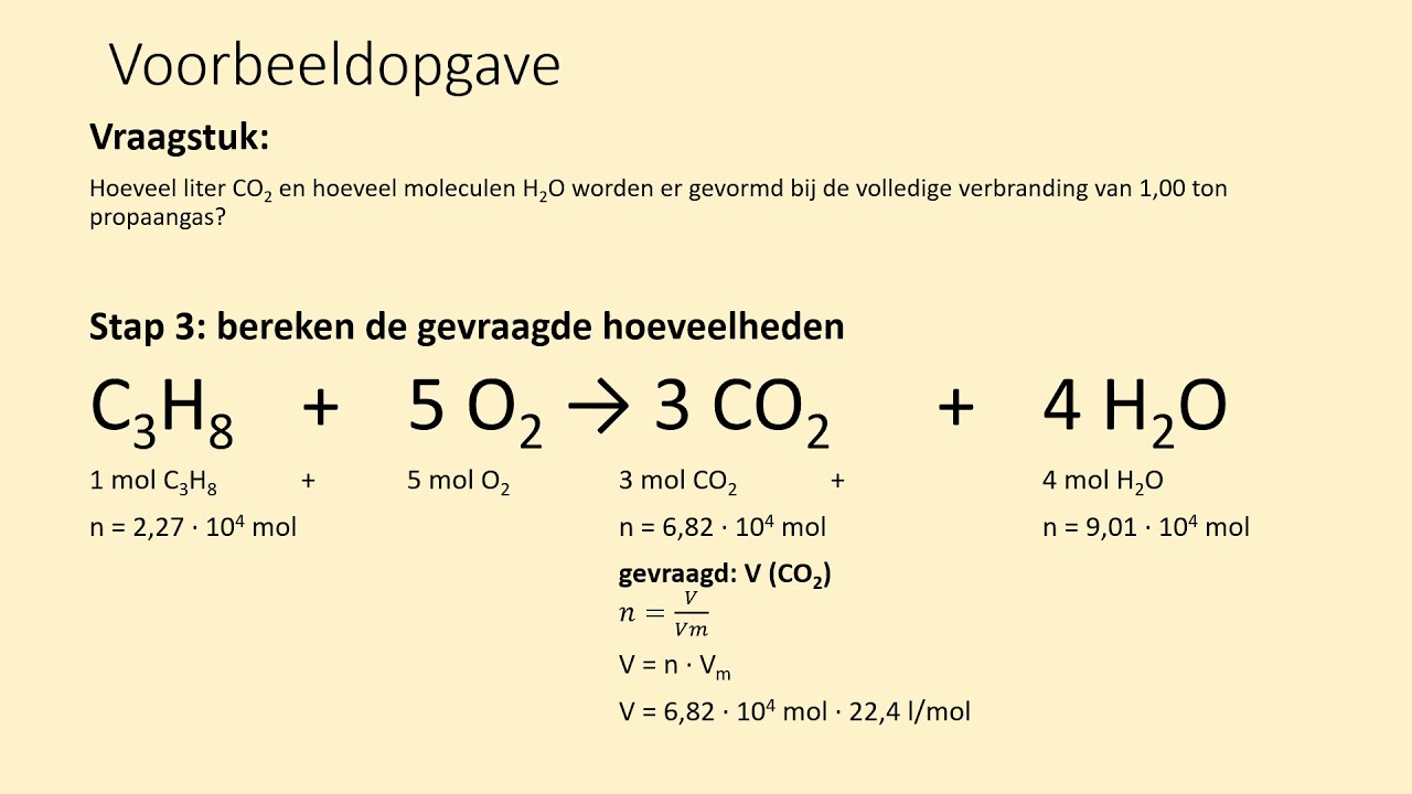 Chemisch Rekenen (VERSIE 2), de 3 belangrijkste formules  + vraagstuk.