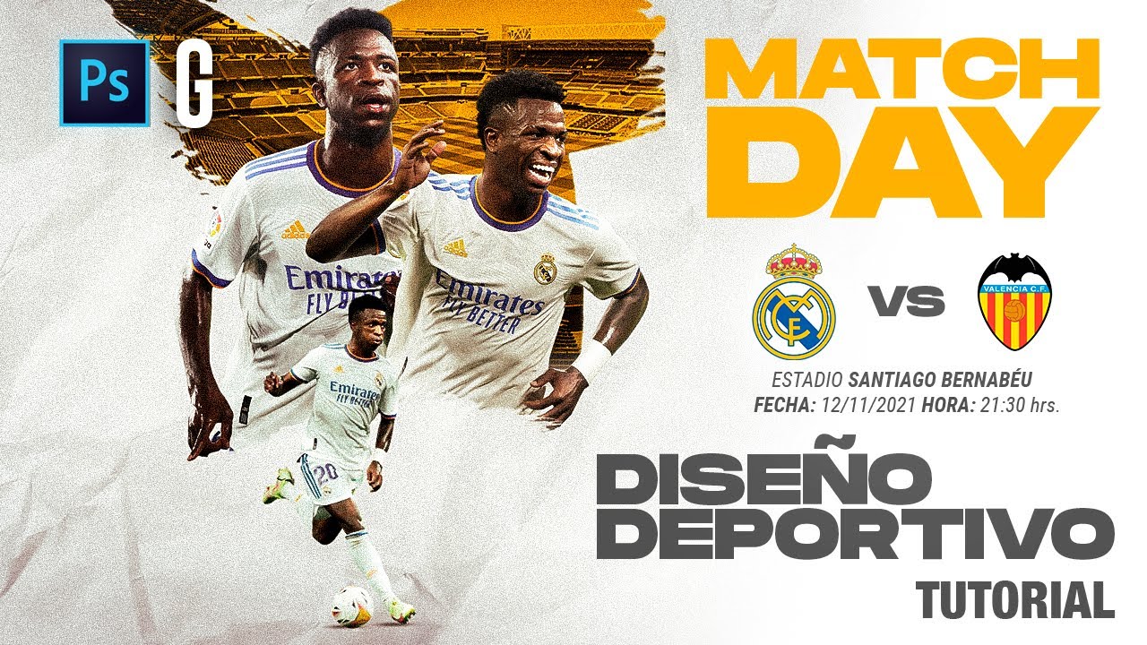 Photoshop Tutorial | Diseño Deportivo MATCH DAY | MATCH DAY Sports Design