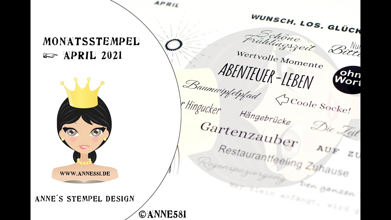 Der Monatsstempel April 2021 im Detail