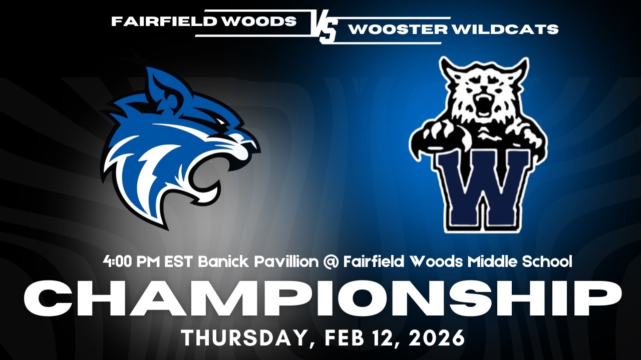 CHAMPIONSHIP BOYS BASKETBALL - LIVE: Fairfield Woods MS v. Wooster MS (Stratford), at home!