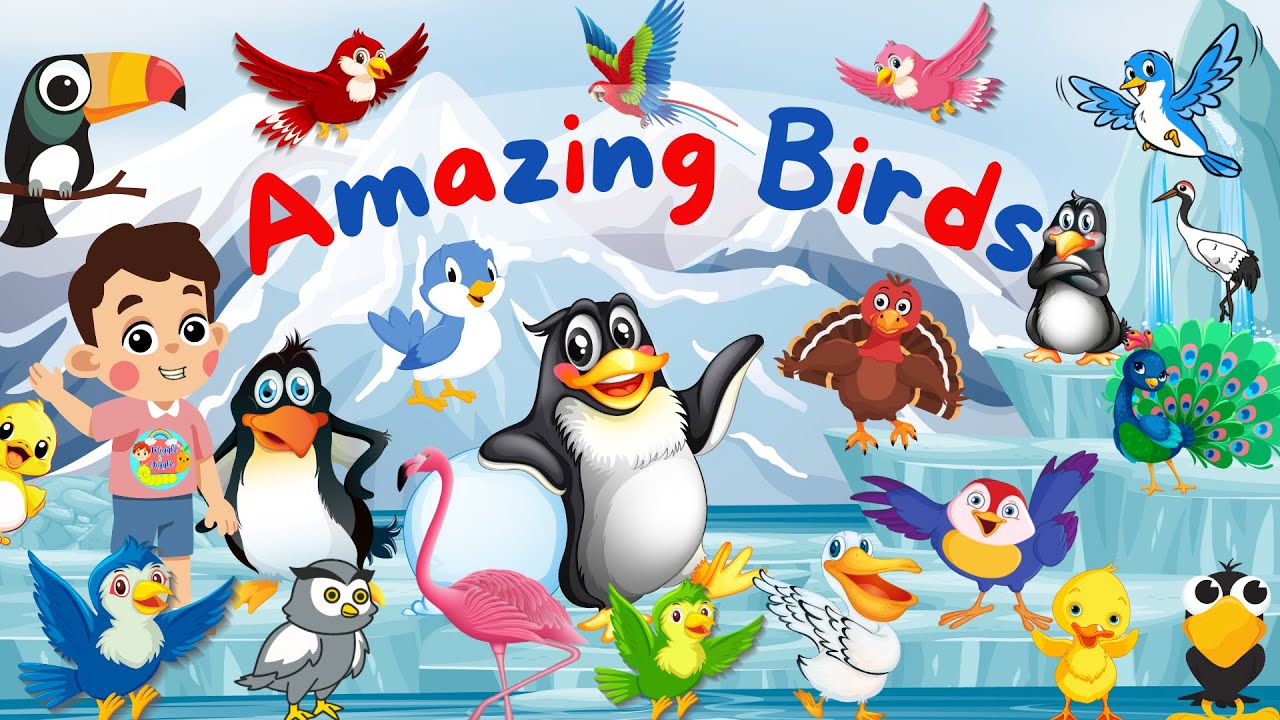 Amazing Birds for Kids | Learn 50 Birds Names in English | Birds Facts | Birds Vocabulary for Kids