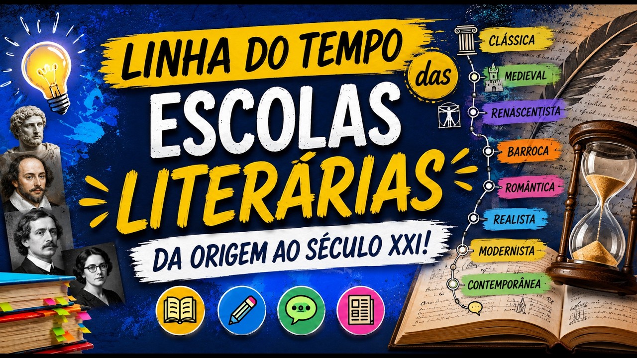 ✅Linha do Tempo das Escolas Literárias (Explicação Fácil!)