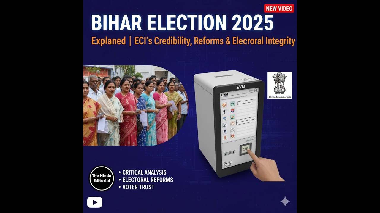 Bihar Election 2025 Explained | ECI&rsquo;s Credibility, Reforms & Electoral Integrity #upsc #trending #gk
