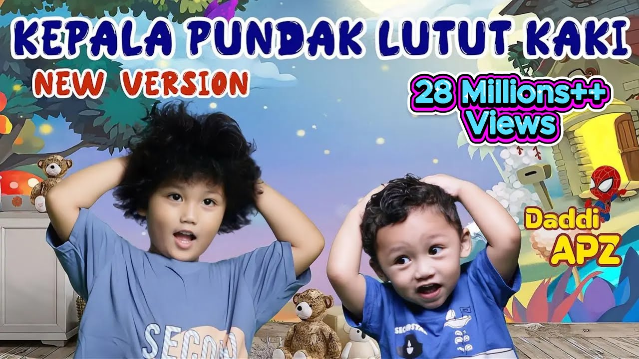 KEPALA PUNDAK LUTUT KAKI ( New Version ) | Head Shoulders Knees & Toes  Nursery Rhymes & Kids Songs
