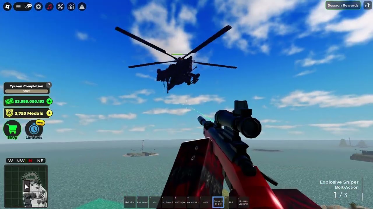 Destroying War Tycoon server with the buffed Mi-24 Hind