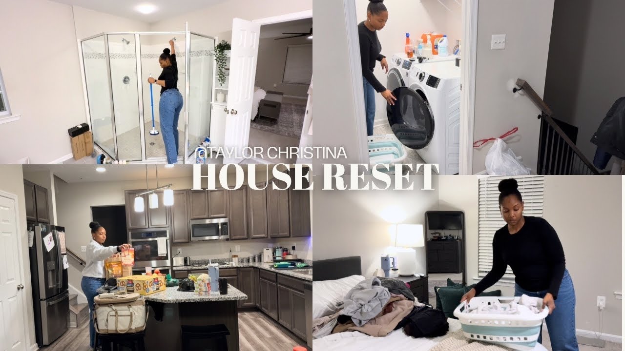 HOUSE RESET | CLEANING MOTIVATION FOR BUSY MOMS | SPORTS MOM PREP,  KITCHEN, LAUNDRY & BATHROOM!