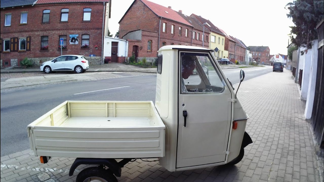 Ape 50 Emma ist jetzt Zugelassen und erste Probefahrt