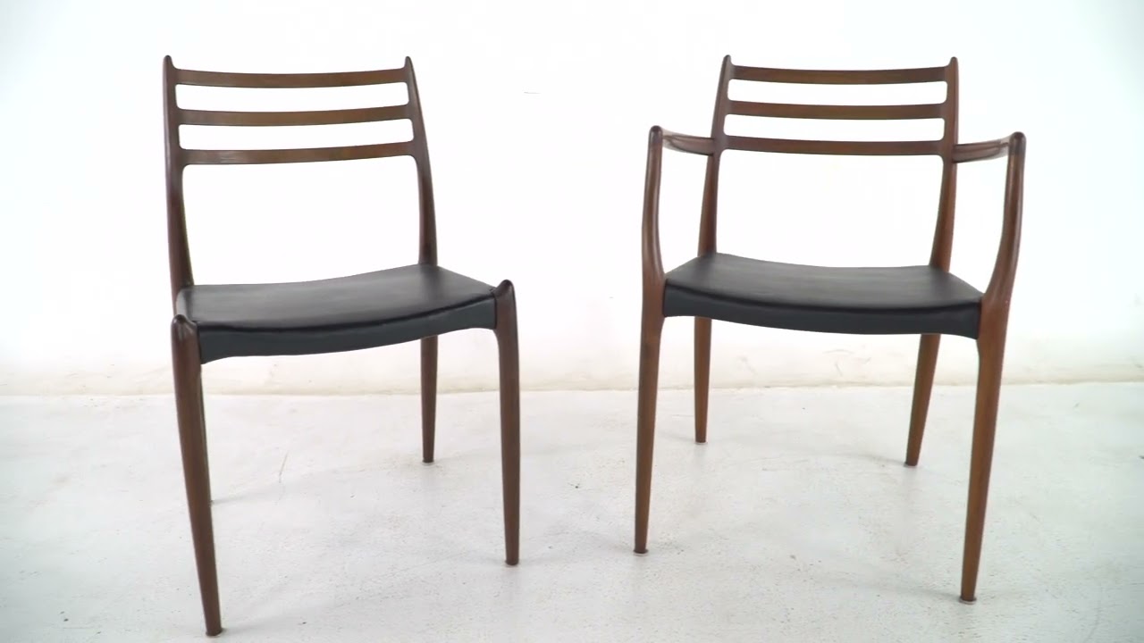 Niels Moller Model 78 Mid Century Rosewood Dining Chairs - Set of 6