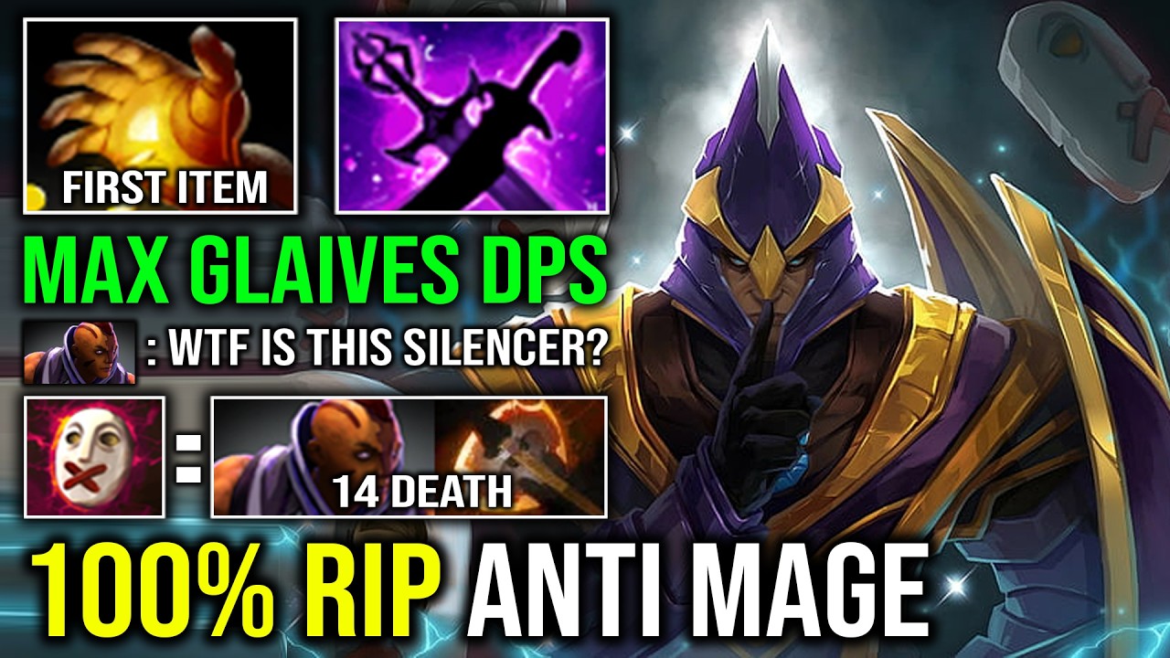 Как на 100% уничтожить AM на оффлейне первым предметом Midas, Max INT, Glaive, Offlane Silencer в...