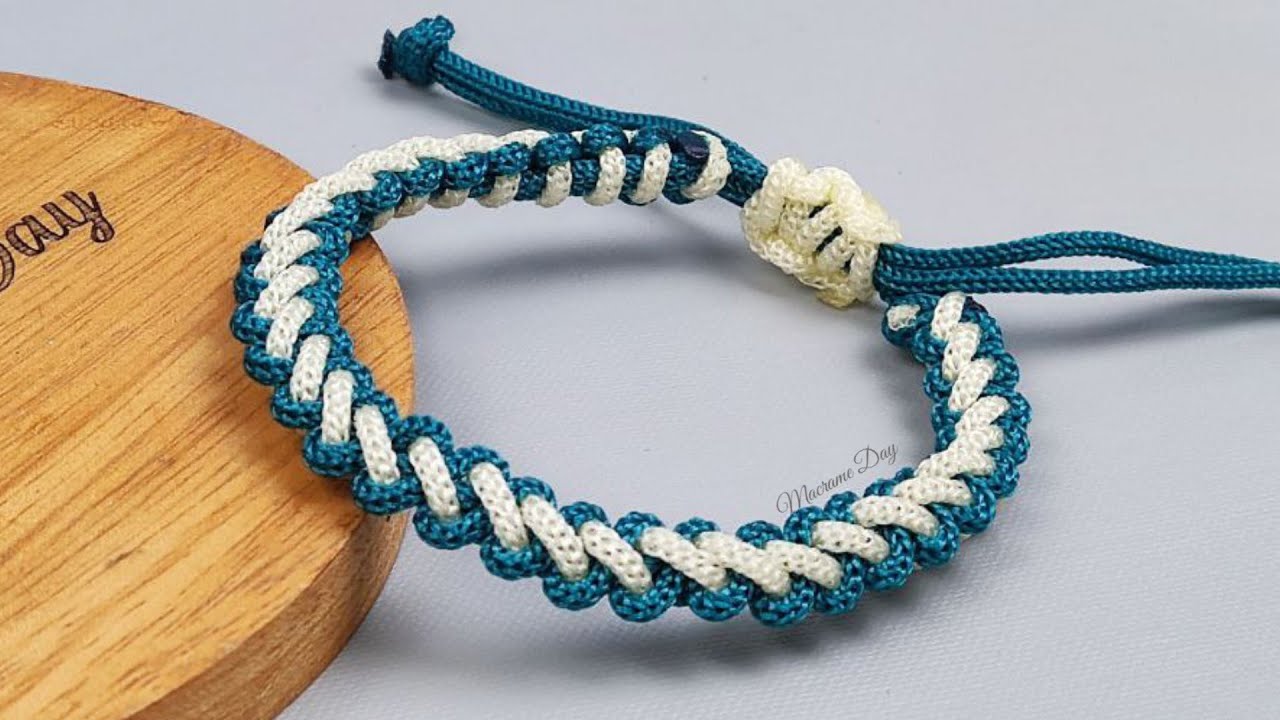 Macrame Bracelet Variation Two Color | Macrame bracelet Tutorial