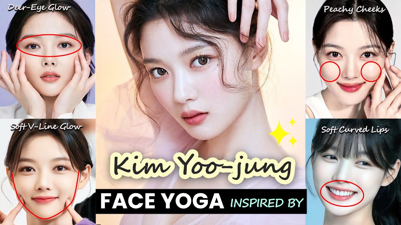 ✨ أسرار جمال الدراما الكورية 🌸 روتين يوغا الوجه بأسلوب Kim Yoo-jung