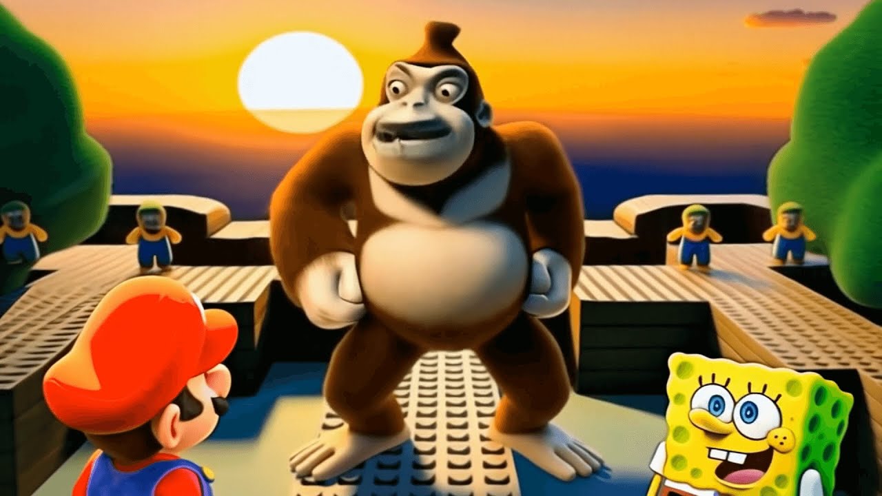 AI Generated Mario Gameplay (ft. SpongeBob)