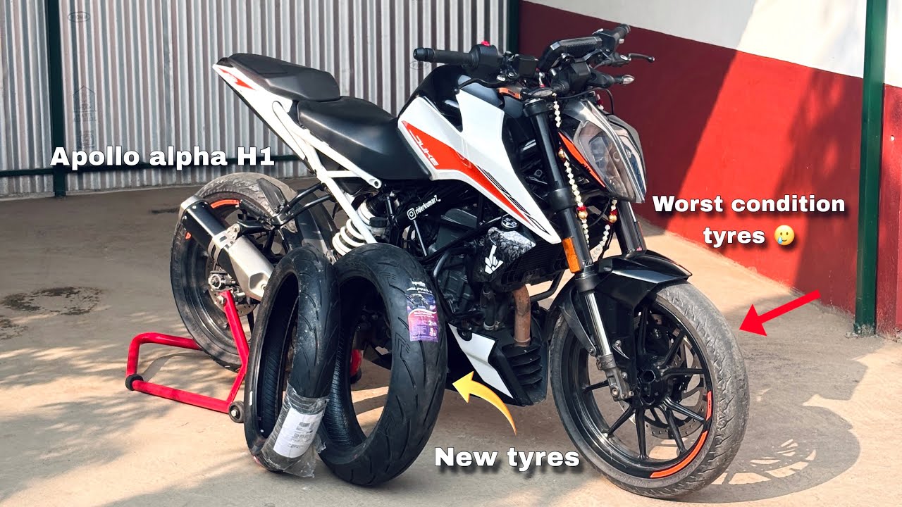 New Apollo alpha h1 tyres || Duke 390 || 🔥🔥