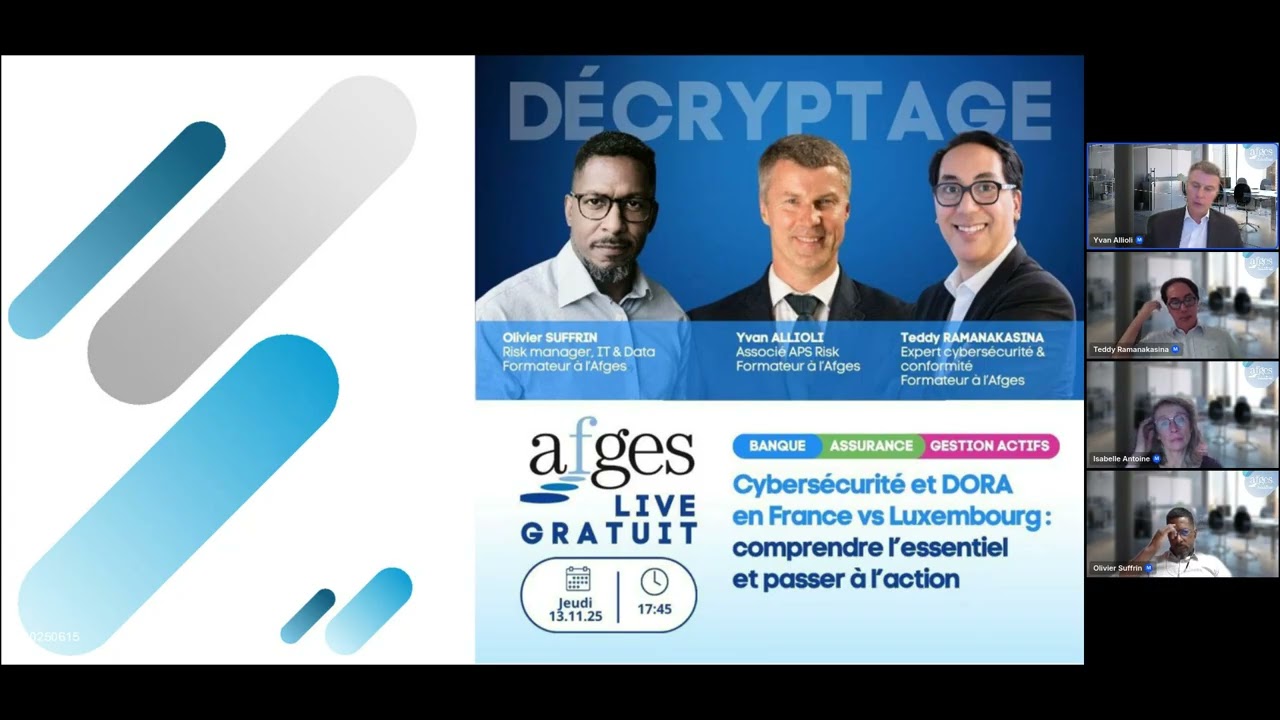 Dora et cybersécurite au Luxembourg - Replay 2025 11 13