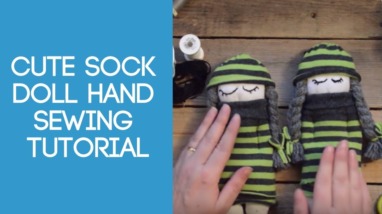 Cute sock doll hand sewing tutorial