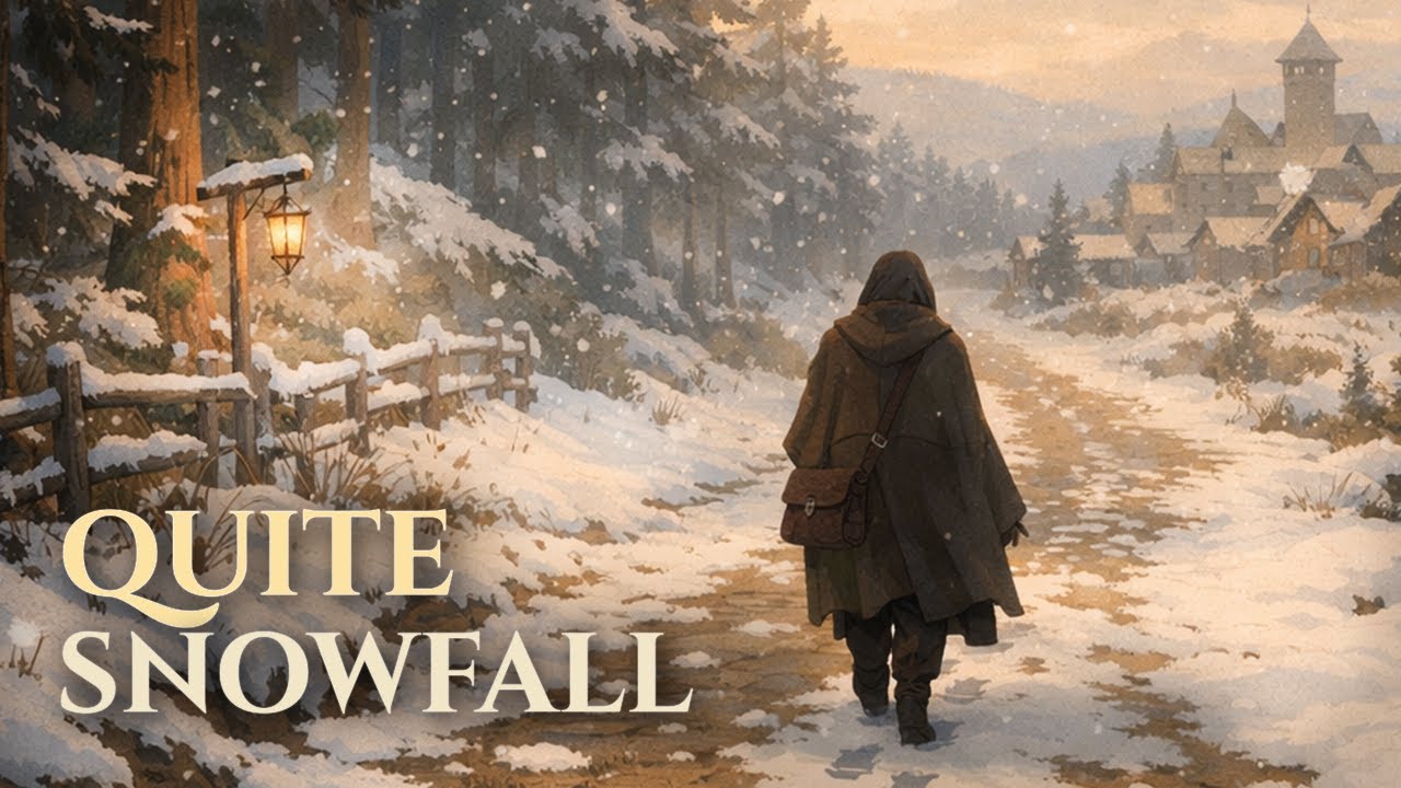 Snowfall on the Silent Road | Cozy Medieval Fantasy Ambience for Focus & Inner Calm