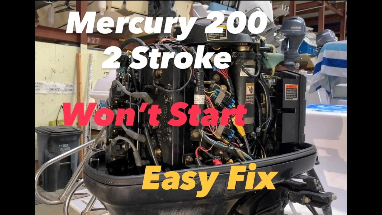 Двухтактный двигатель Mercury 200 XL не заводится и не проворачивается.