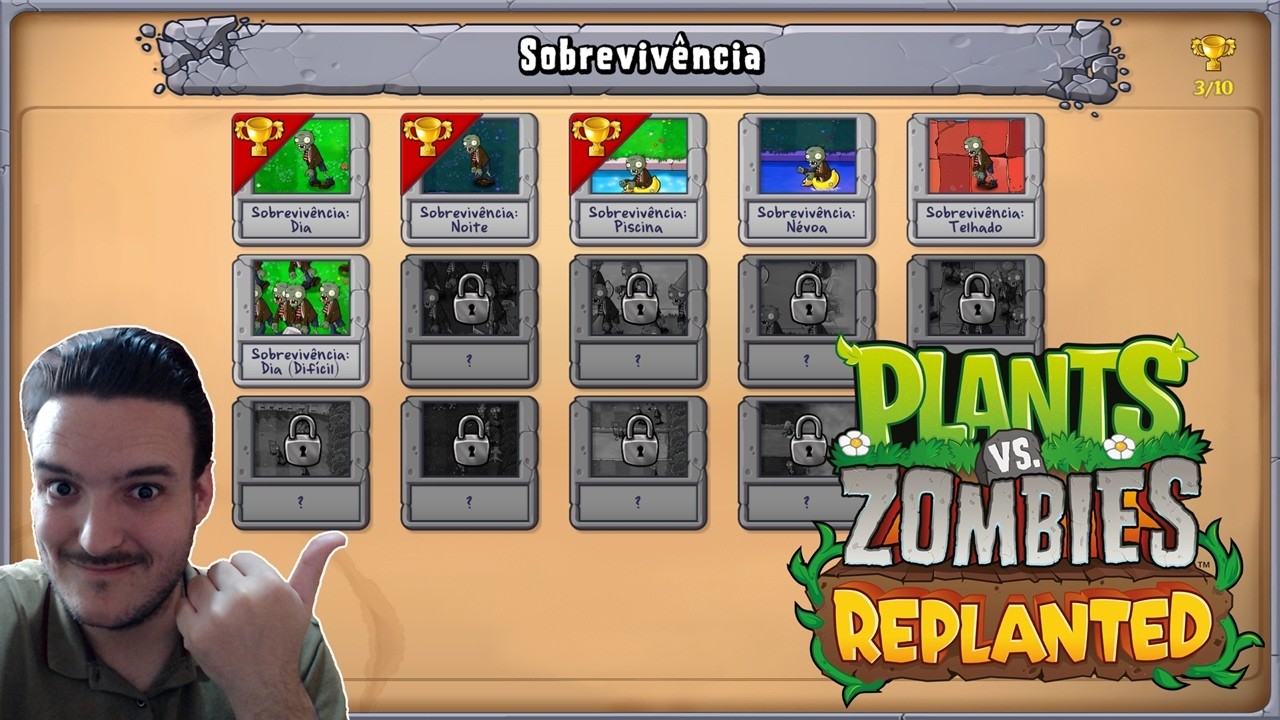 PVZ REPLANTED #12 - É HORA DO MODO SOBREVIVÊNCIA!!!