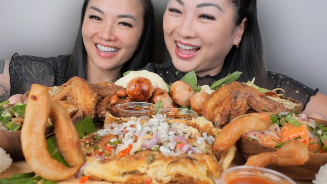 SISTER Mukbang *The BEST Thai FOOD Childhood Favourites  | N.E Let's Eat