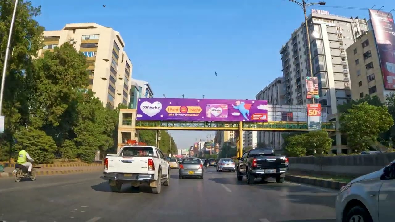 Shahrah-e-Faisal | Karachi | Car Drive | Karachi Street View | 4K