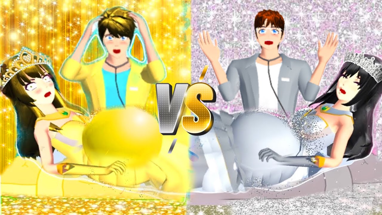 Ibu Hamil Emas Vs Hamil Perak Melahirkan! Yuta Mio Celine Panik! Sakura School Simulator