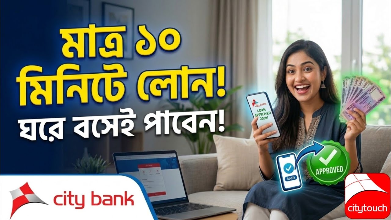 City Bank Quick Loan 2026 | সিটি ব্যাংকের লোন ঘরে বসেই | City Bank Quick Loan System @BankBari