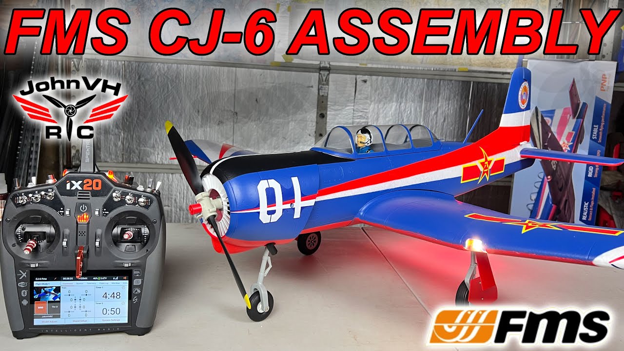 Распаковка и сборка FMS 1200mm CJ6 @fmsmodelRC #fms #cj-6 #warbird #avgeeks #review