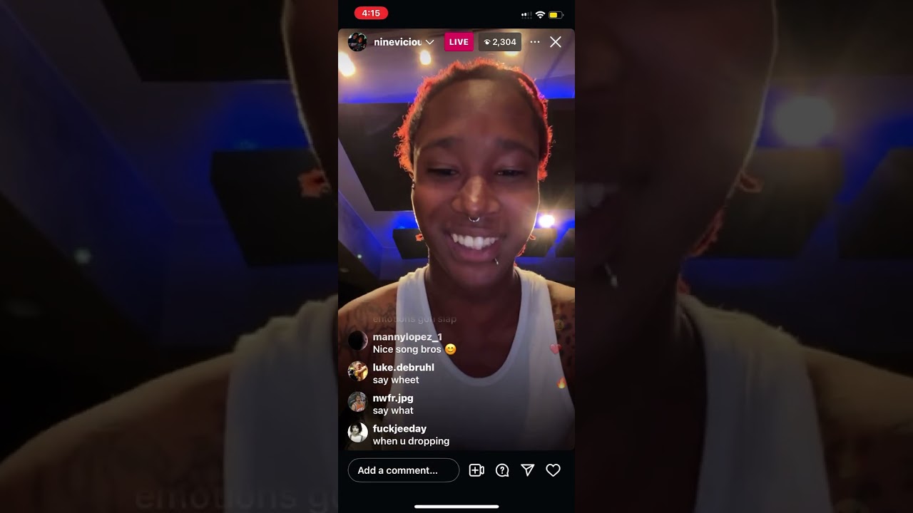 Nine Vicious IG LIVE plays new snippets 8/21/25