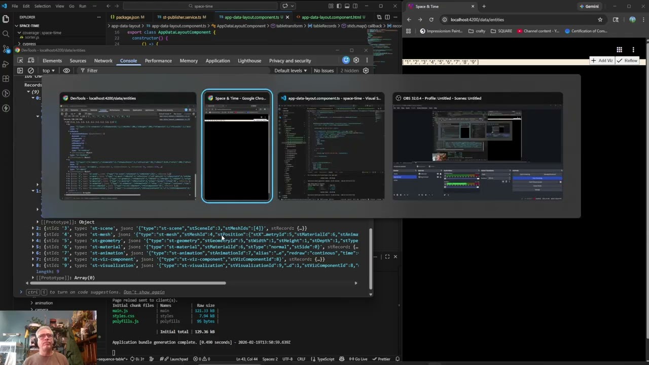 401 - ThreeJS and Angular Space And Time Application: Render Table Data