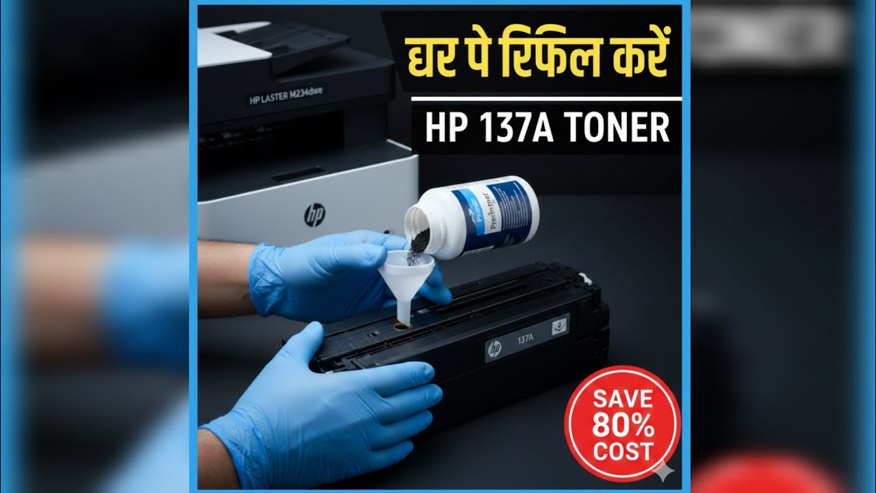 HP 137A Toner Cartridge Refilling Step-by-Step | How to Refill HP W1370A   🖨️   