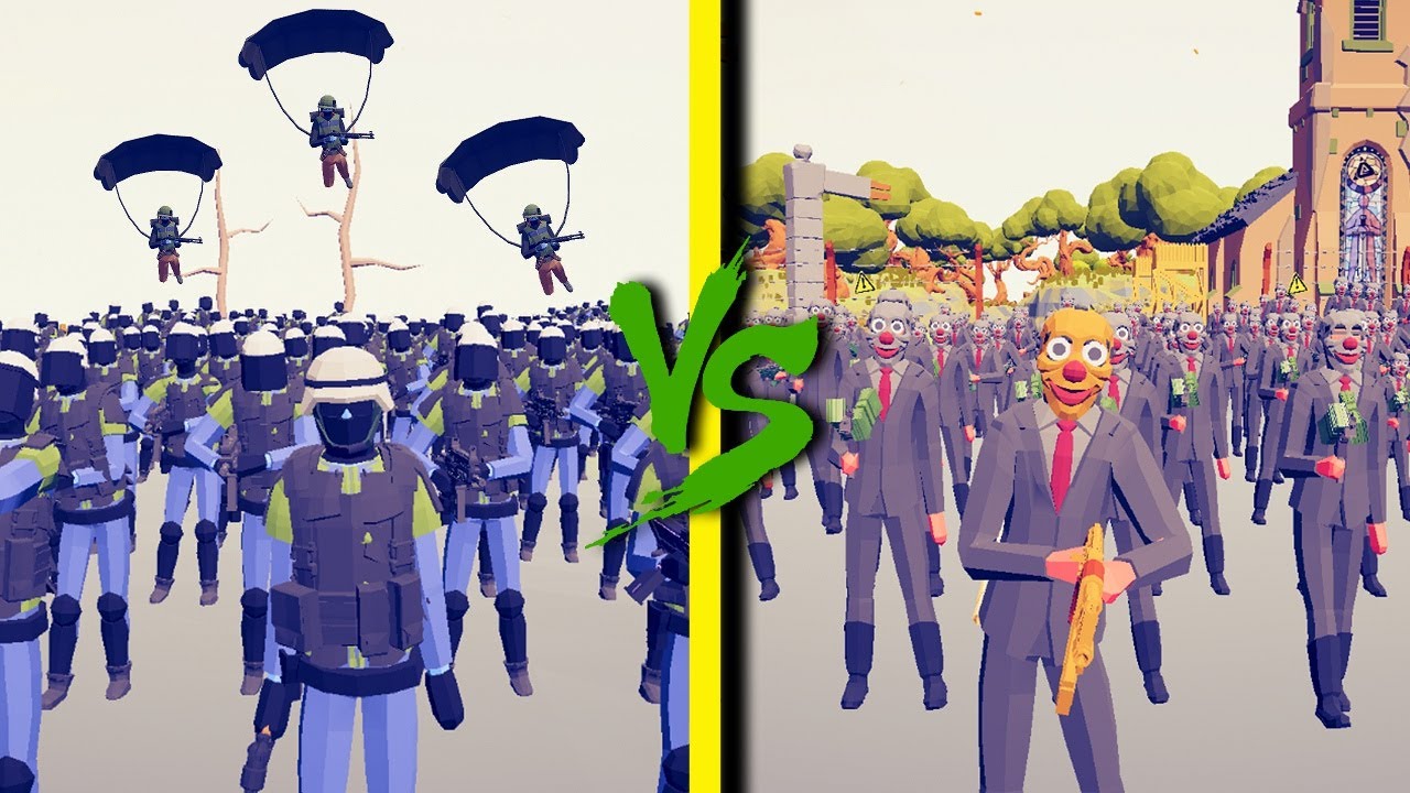 SWAT TEAM vs PAYDAY TEAM - Totally Accurate Battle Simulator TABS