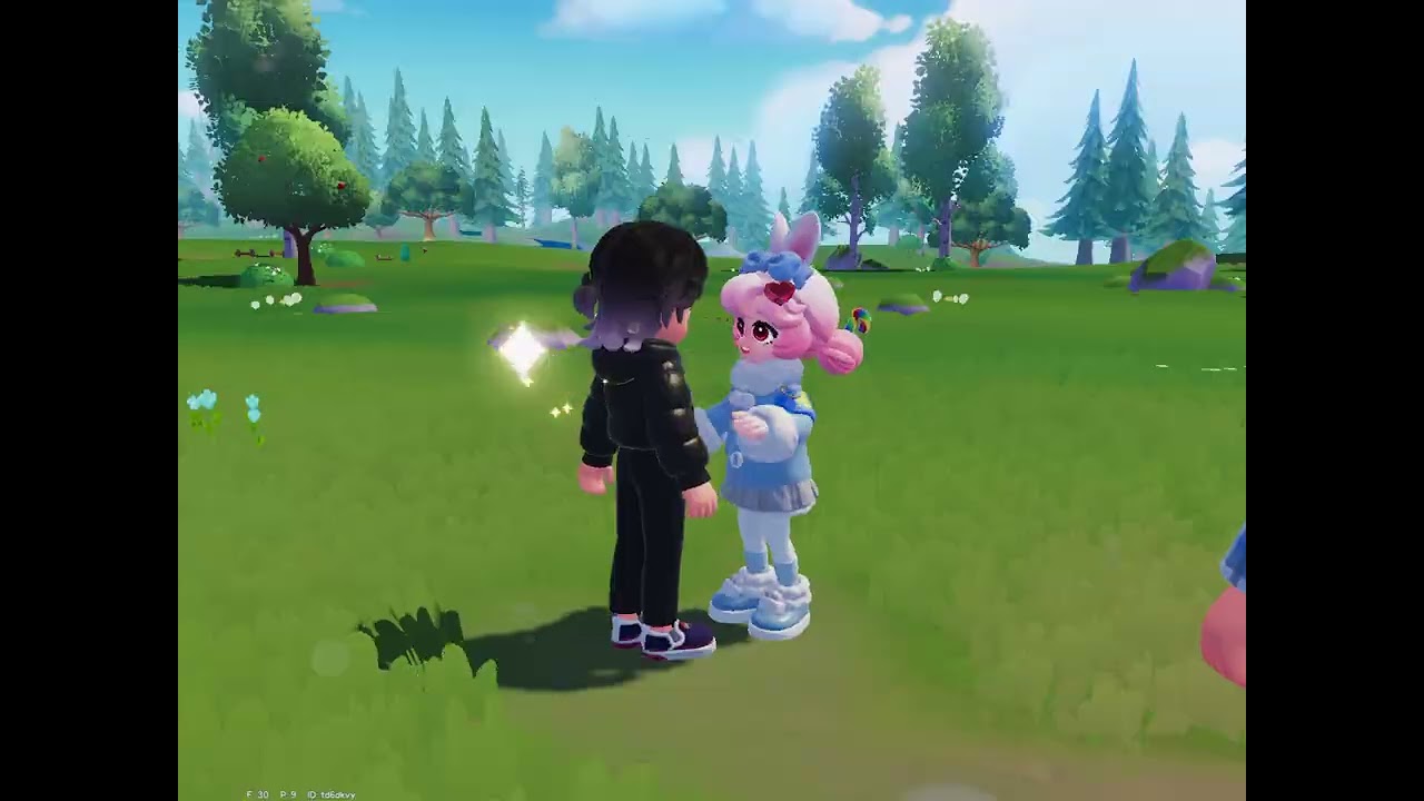 Playing  a game called Heartopia (the wifi was bad)