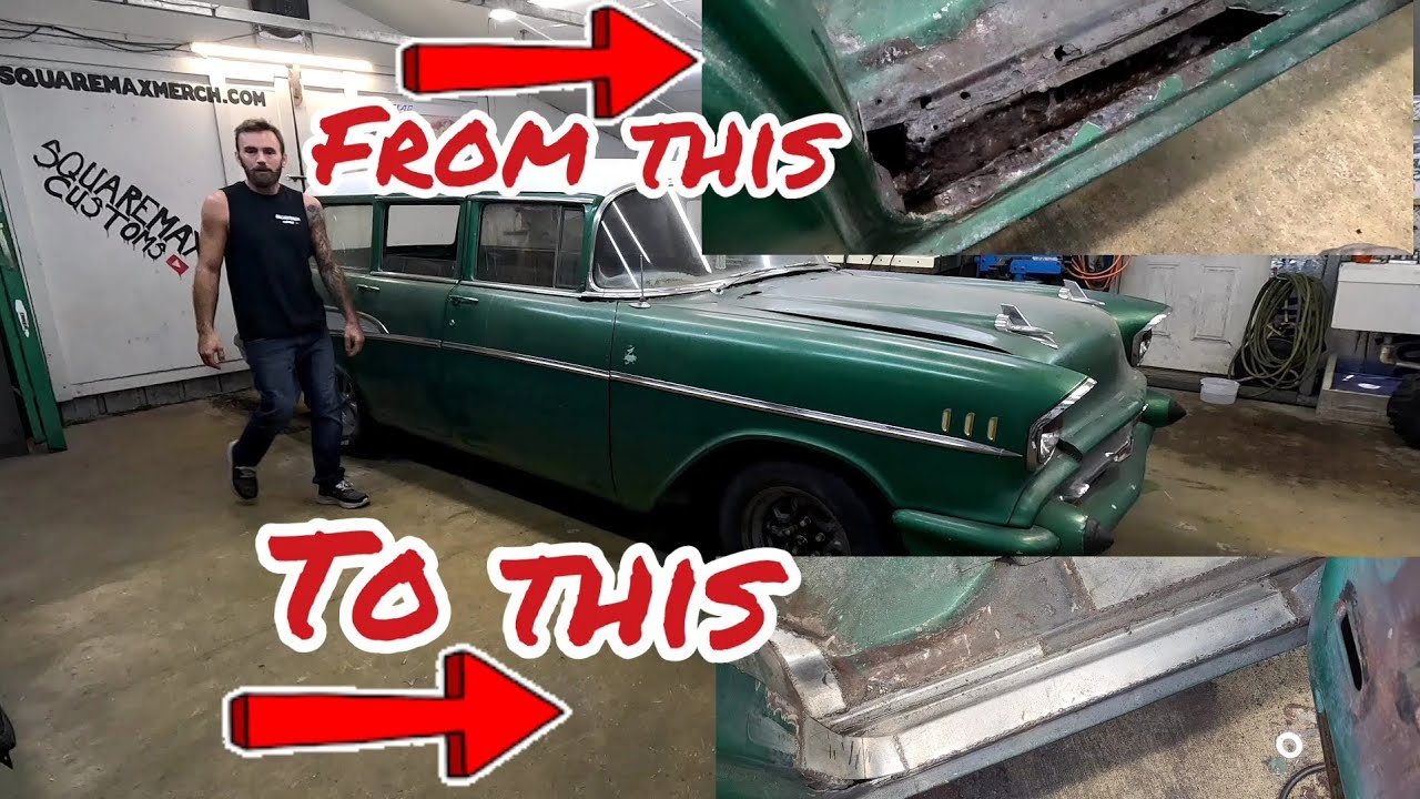 Old-School Metal Work Saving the Rustiest 1957. Custom body mount and finished floors
