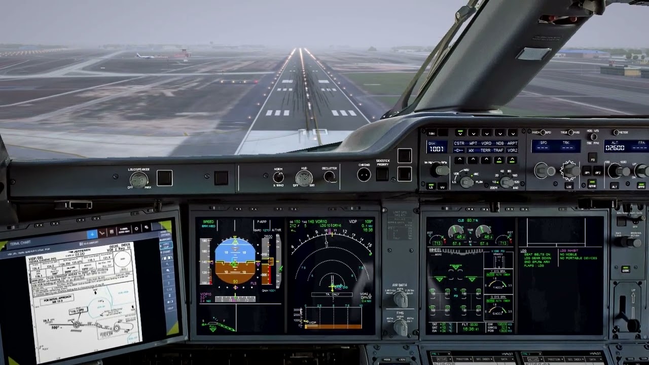 Virgin A350 Delhi (VIDP/DEL) VOR Rwy 10 using FLS  #a350
