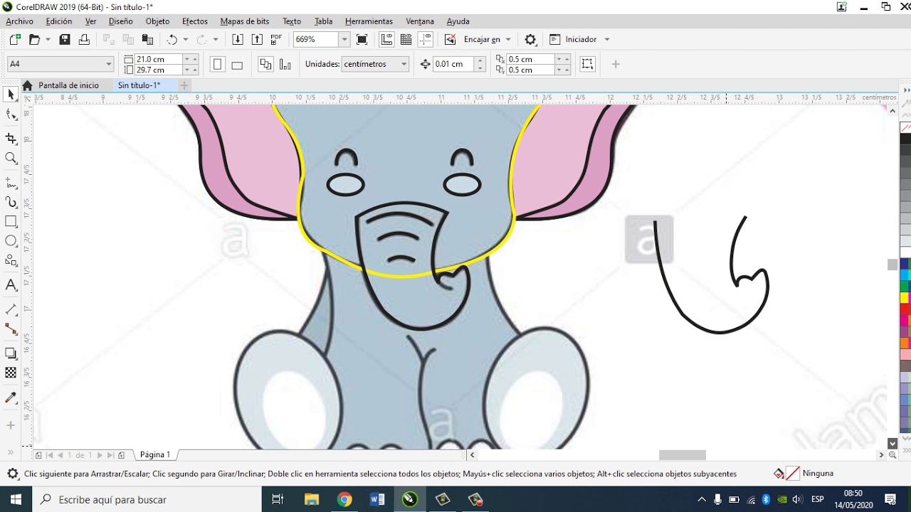 Dibujando Elefante Baby Shower