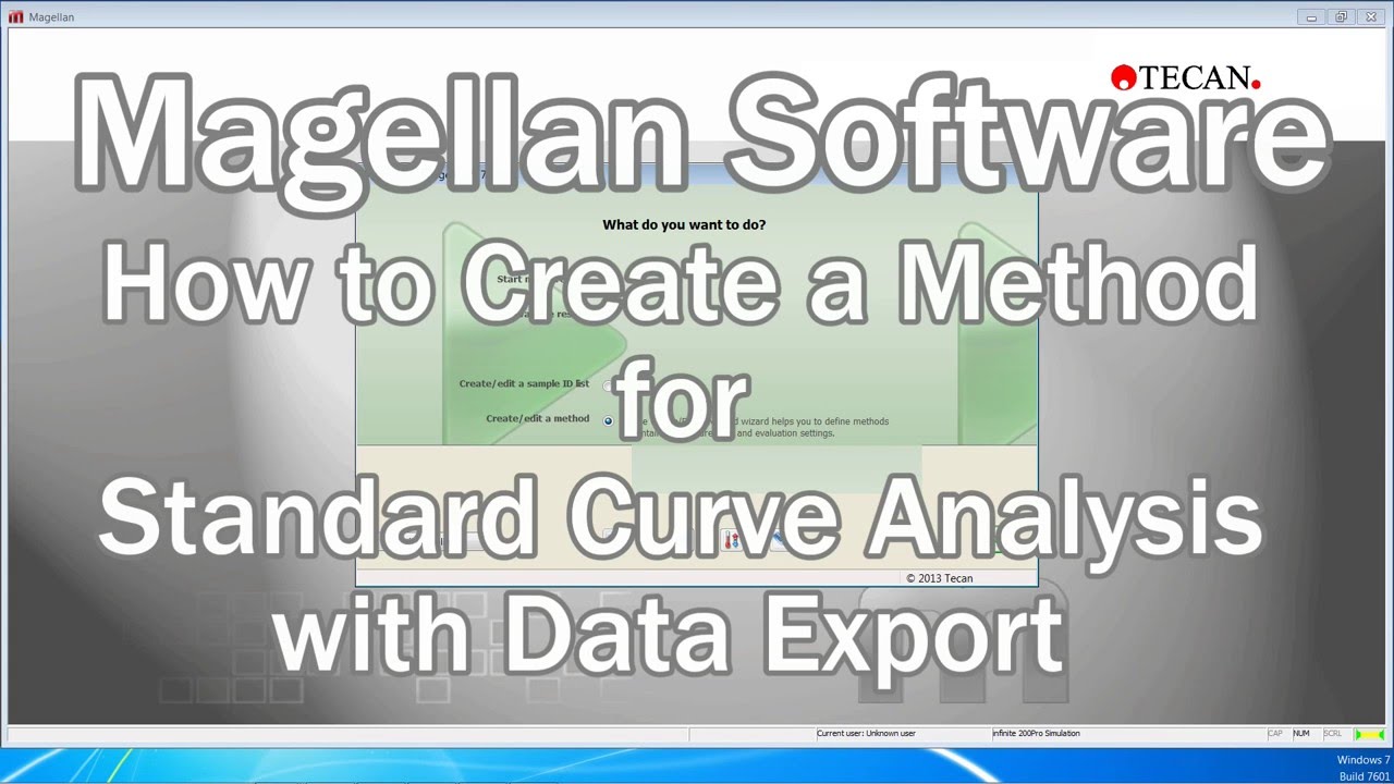 Tecan's Magellan Microplate Reader Software - Creating a Method with Standard Curve Analysis