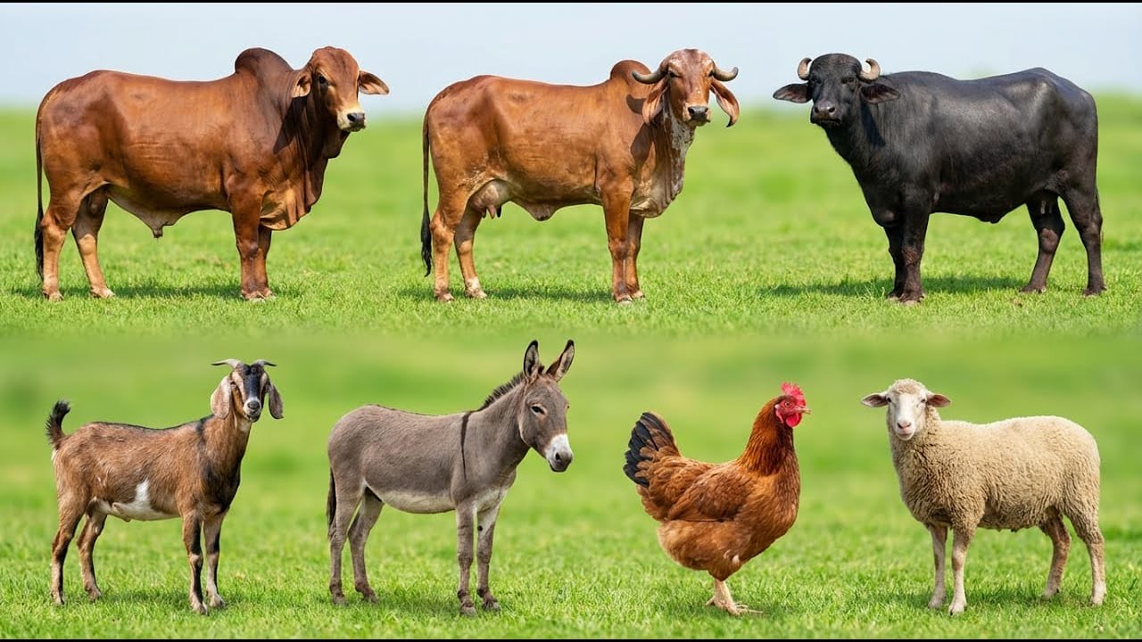 Happy Animal - Ram Camel, Camel Calf, Horse, Mare, Donkey, Mule, Ox - Animals Video