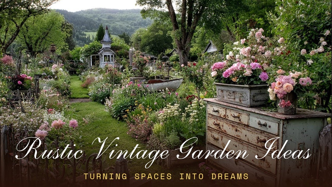 Charming Rustic Vintage Garden Ideas | Create a Timeless Garden | Best Rustic & Vintage Decor Ideas