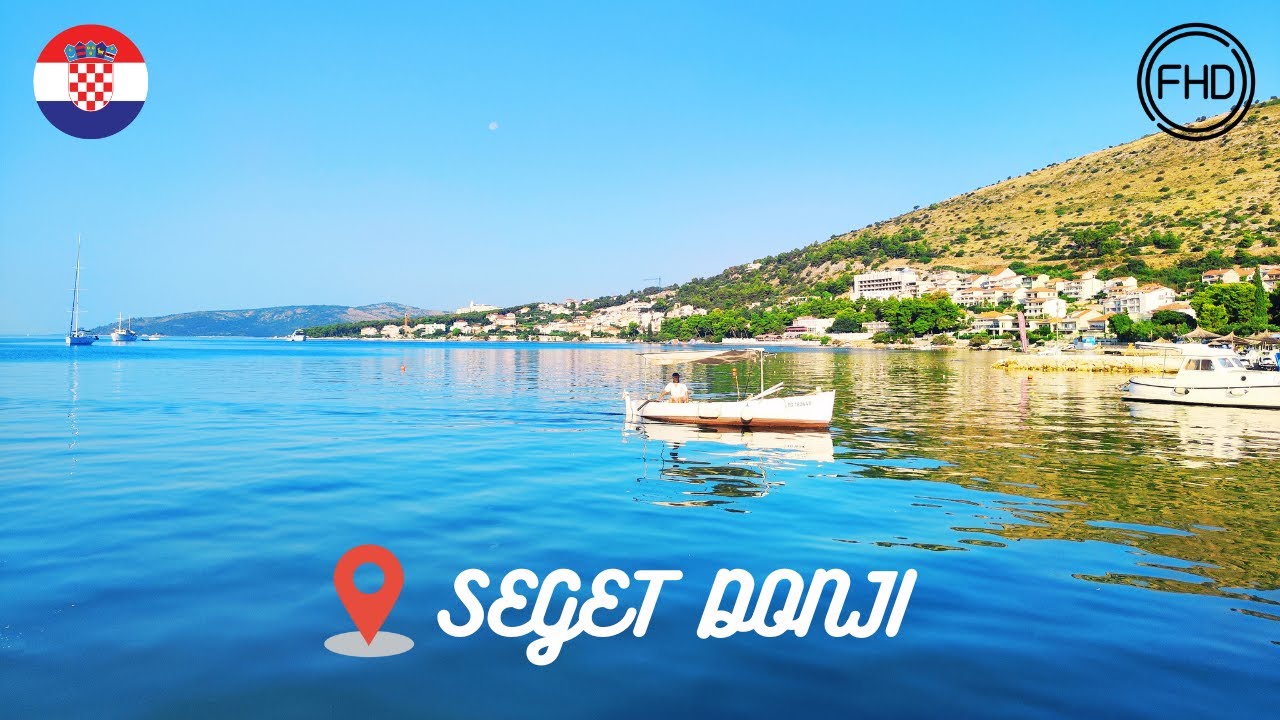 ⛱️ Croatia 𝐇𝐑 Walking Tour - Seget Donji | Peaceful Coastal Village