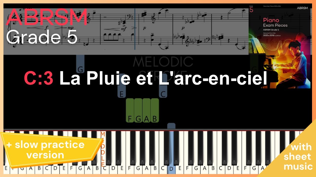 La pluie et l'arc-en-ciel - Prokofiev | C3 ABRSM 2025 & 26 Grade 5 | PIANO TUTORIAL + slow practice