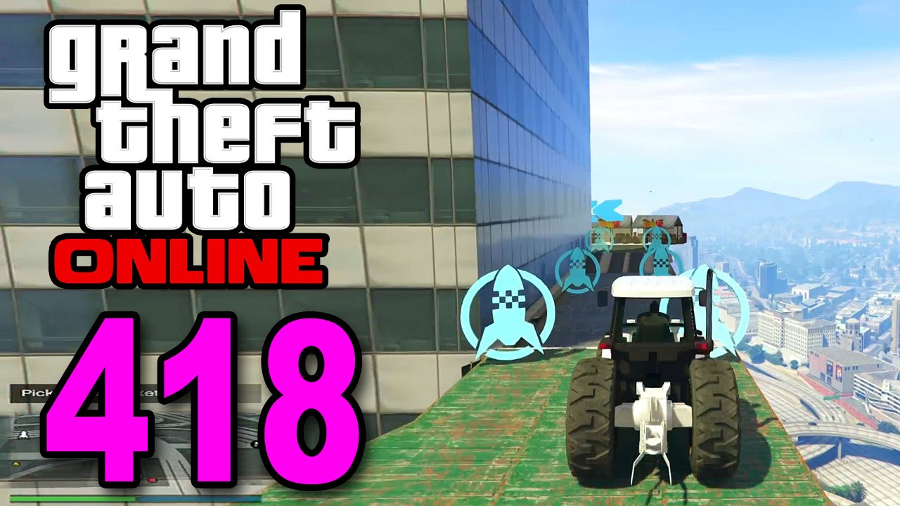 Grand Theft Auto 5 Multiplayer - Part 418 - CRAZY TRACTOR RACE! (GTA Online)