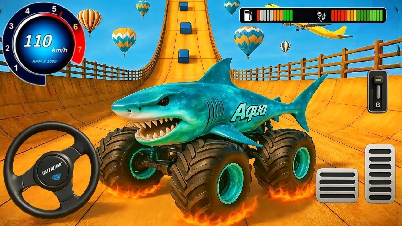 Monster Truck Mega Ramp Impossible Driver - 4x4 Ultimate Car Stunts GT Racing- Android GamePlay 2025