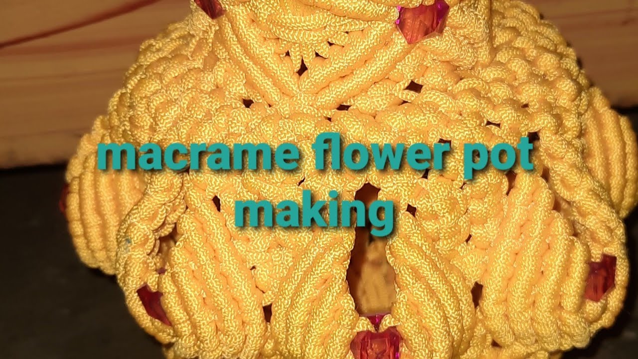 # macrame flower pot  making easy part 1 # flower pot #