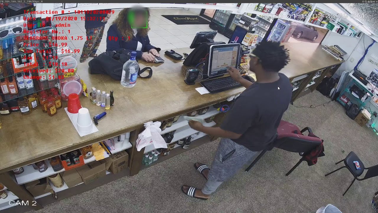 POS CCTV Screen Display in NVR System With Text Overlay JMSC POS