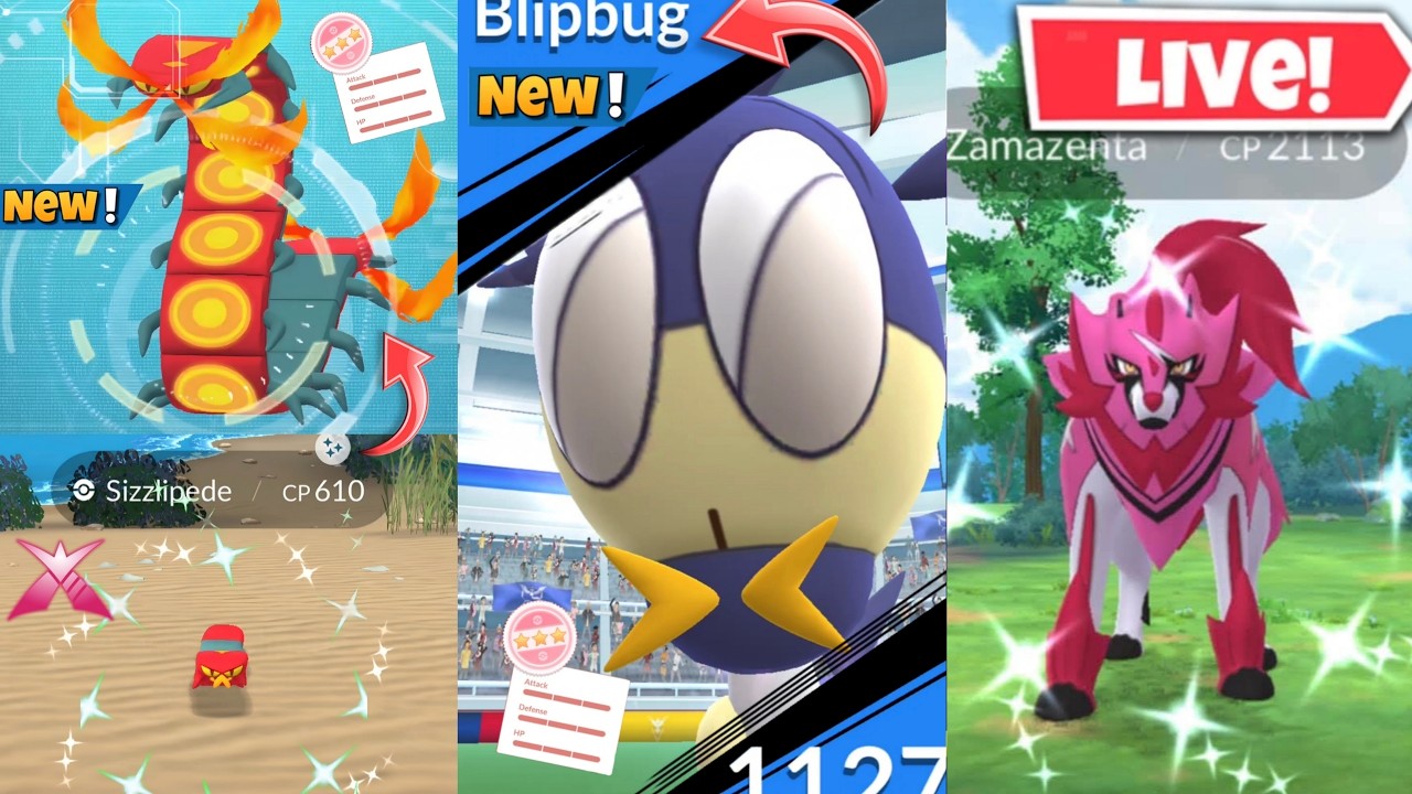 Hunting✨️Shiny Zamzenta Centiskorch & Blipbug On Bug Out Raid in Pokemon Go
