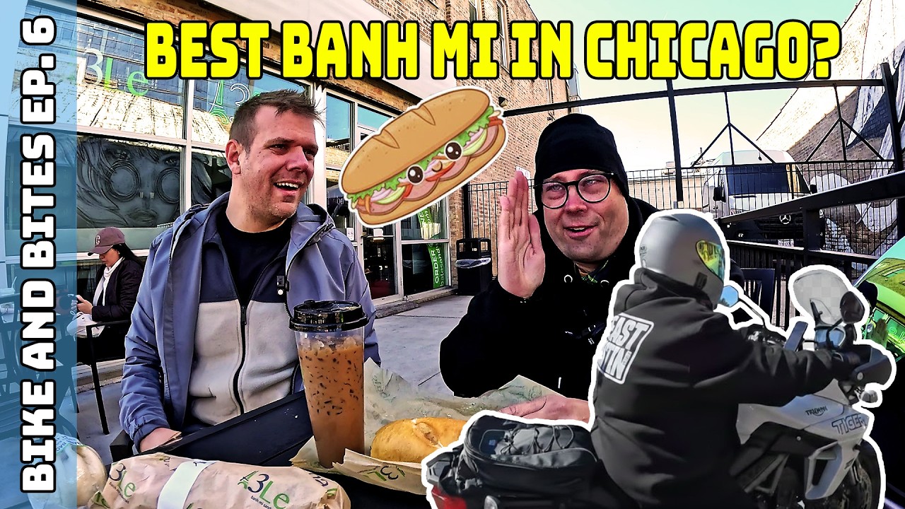Bike and Bites Ep. 6 Best Banh Mi in Chicago  | Wrigleyville & Uptown | Moto Vlog