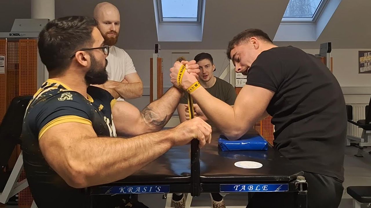 Christmas came...late? - Armwrestling practice